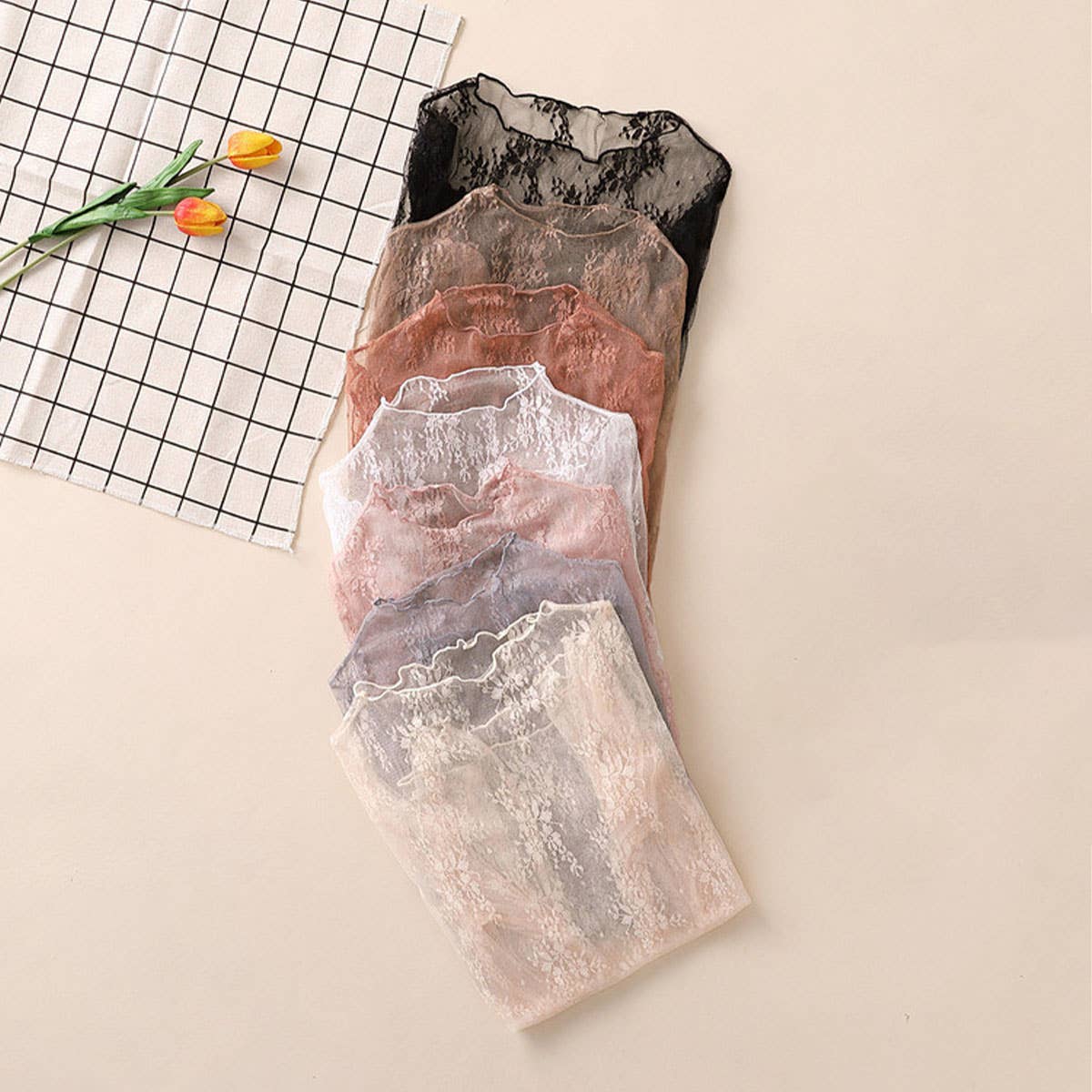 ACCITY - Wholesale Blouse - Women's - Sexy Mesh Blouse - Long Sleeve Lace Top for Women_CWTBLL36197