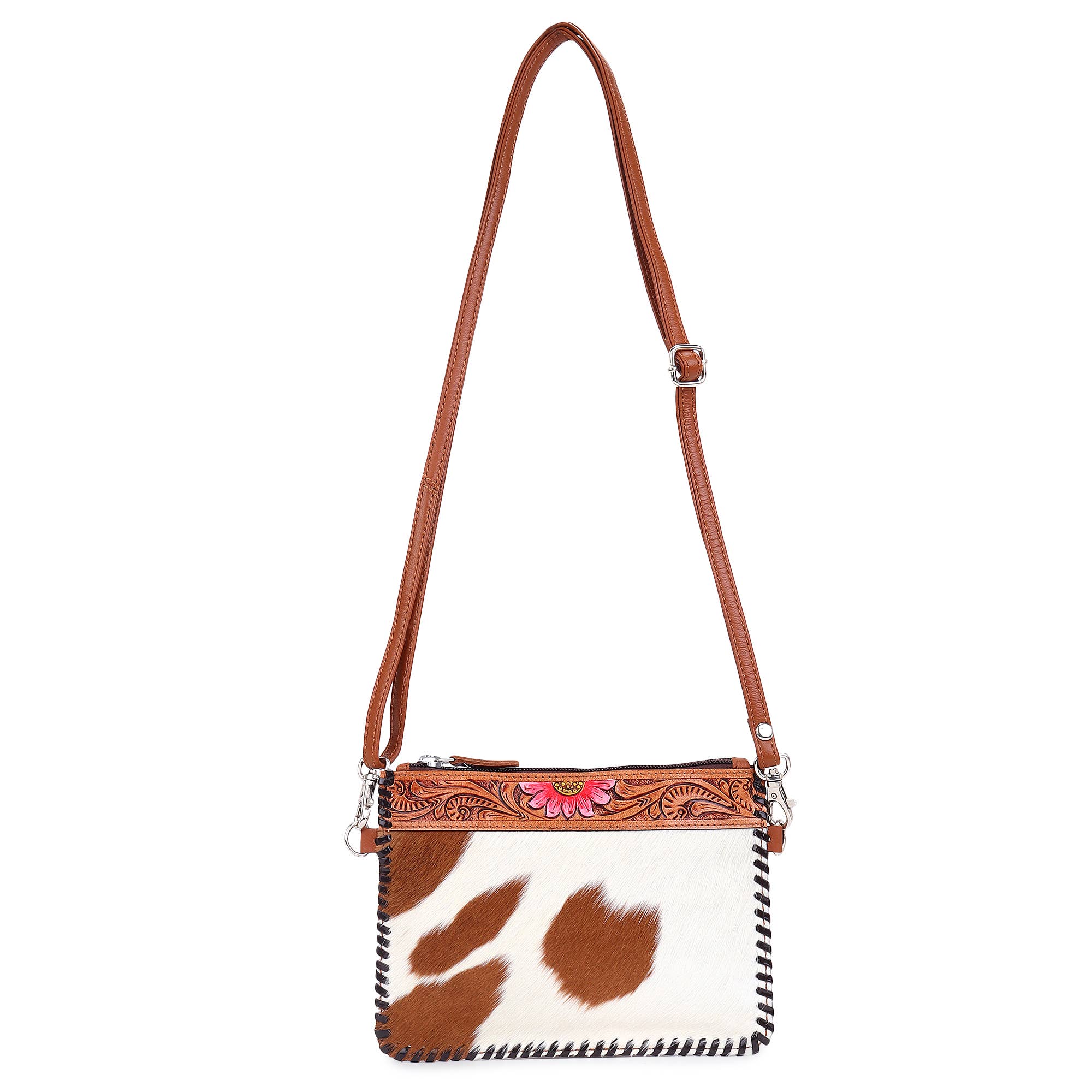 Sixtease Bags USA - Wholesale Crossbody Bag - Women's - Leather Cowhide Hand Tooled Women Mini Mobile Crossbody11