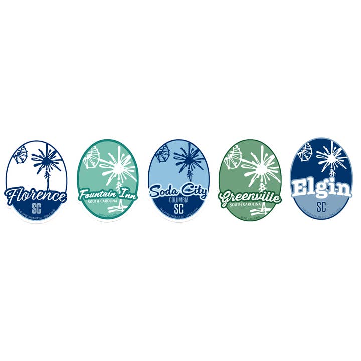 Rybo Shop - Wholesale Sticker - South Carolina Custom City Palmetto Tree Sticker