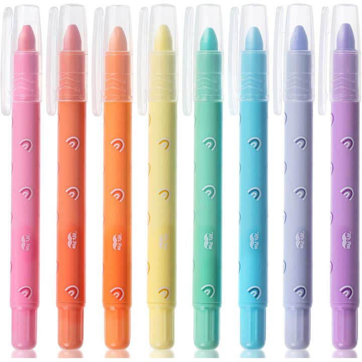 Bible Gel Highlighters, 8 Pack, Assorted Colors, No-Bleed, Twist-Up, Sharpenable Tips for wholesale by Mr. Pen