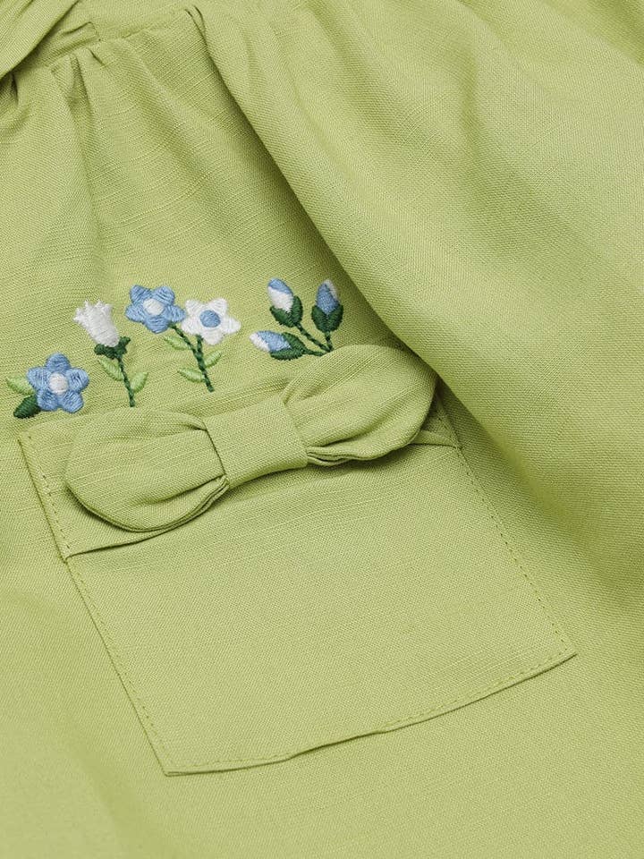 Little-Betty - Wholesale Dress - Kids - BLOOMS AND BOWS LINEN DRESS