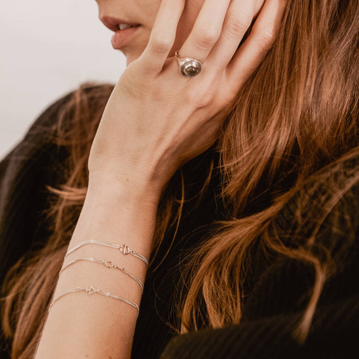 Rachel Entwistle Jewellery - Venta al por mayor Pulseras de cadenas y eslabones - Pulsera Tria Prima Plata5