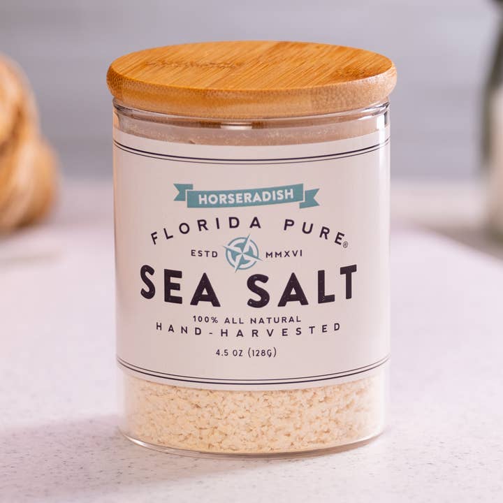 Horseradish Infused Sea Salts for wholesale by Florida Pure Sea Salt