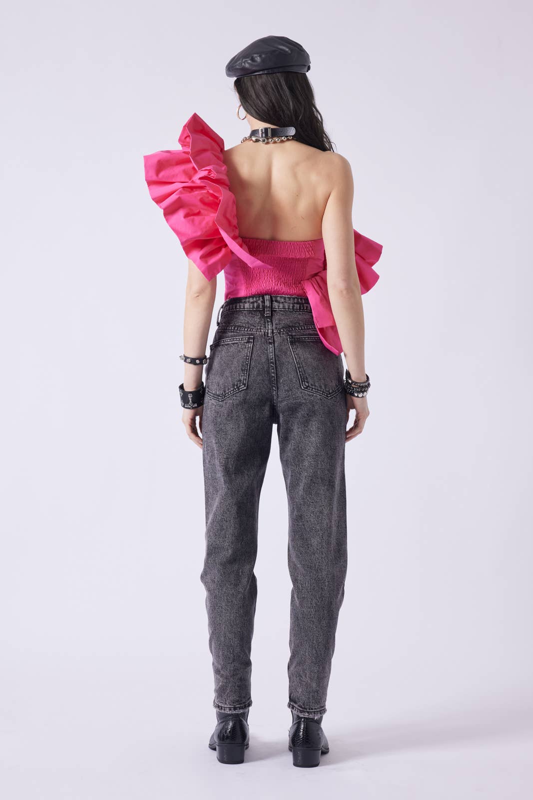 Signature 8 - Wholesale Blouse - Women's - ONE SHOULDER RUFFLE TOP S1039513