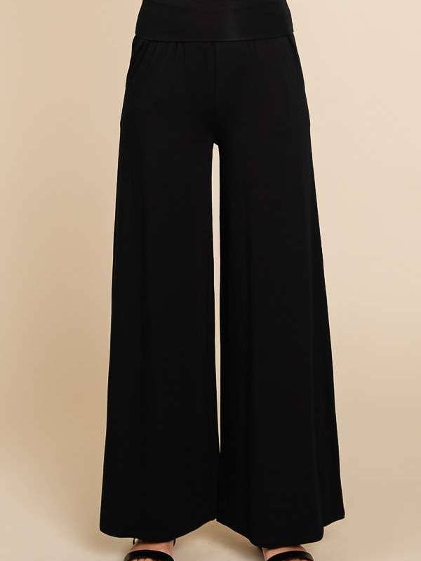 Culture Code - Wholesale Pants - Women's - CJP1763 - FOLDABLE WAIST BAND PALAZZO PANTS3