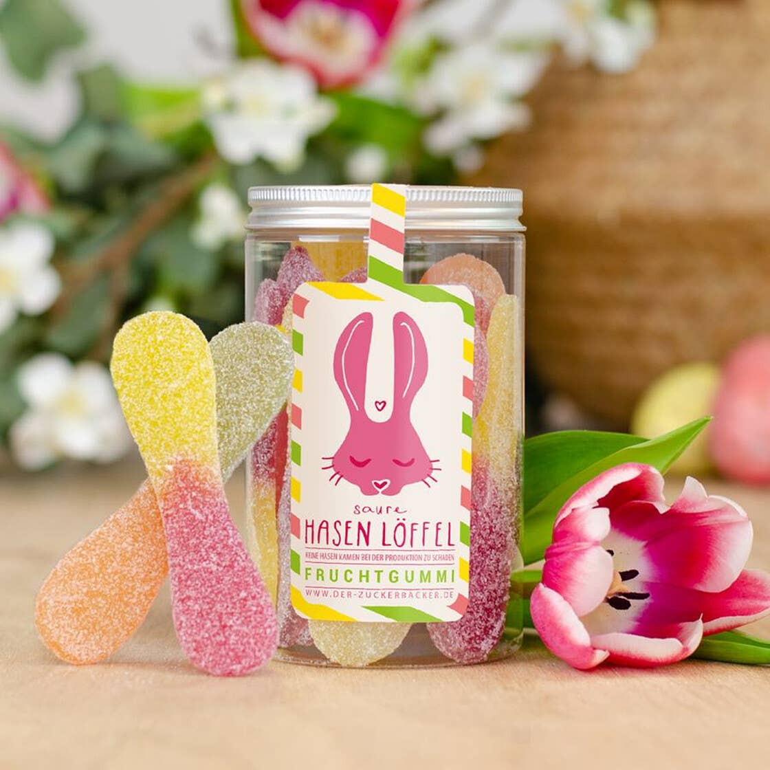 Der Zuckerbäcker - Wholesale Gummy - Sweet box rabbit spoon sour fruit gum gift tin2