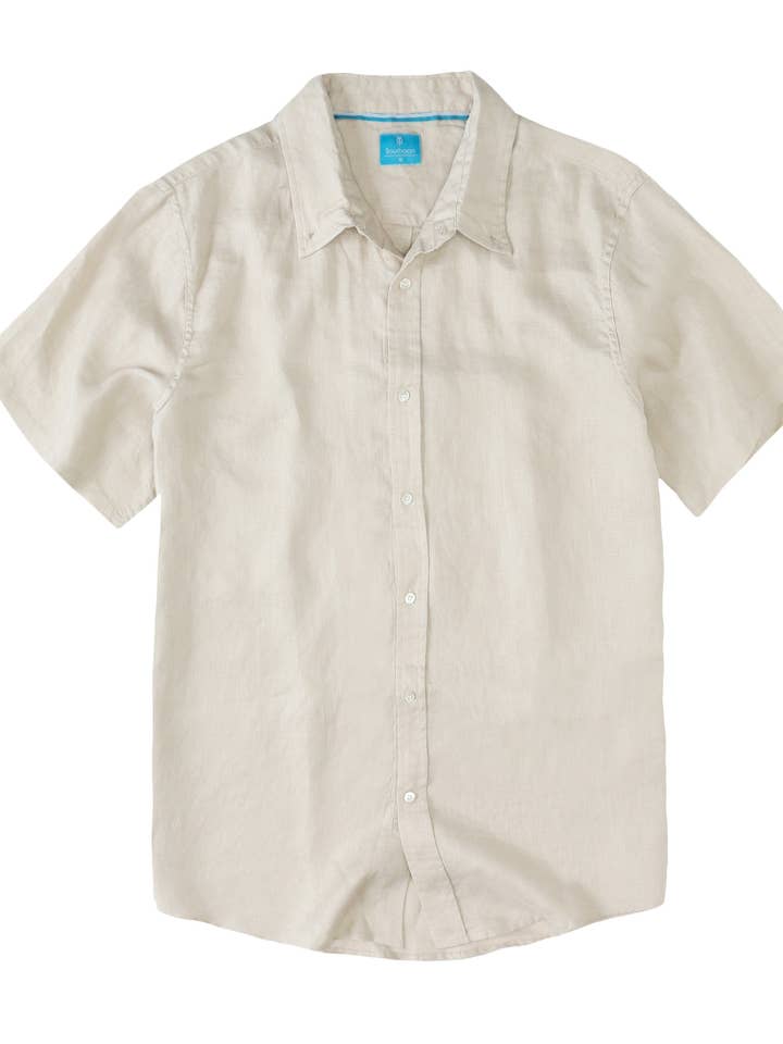 Herren Regular Fit Kurzarmhemd aus 100% Leinen für den Großhandel von Noble Mount