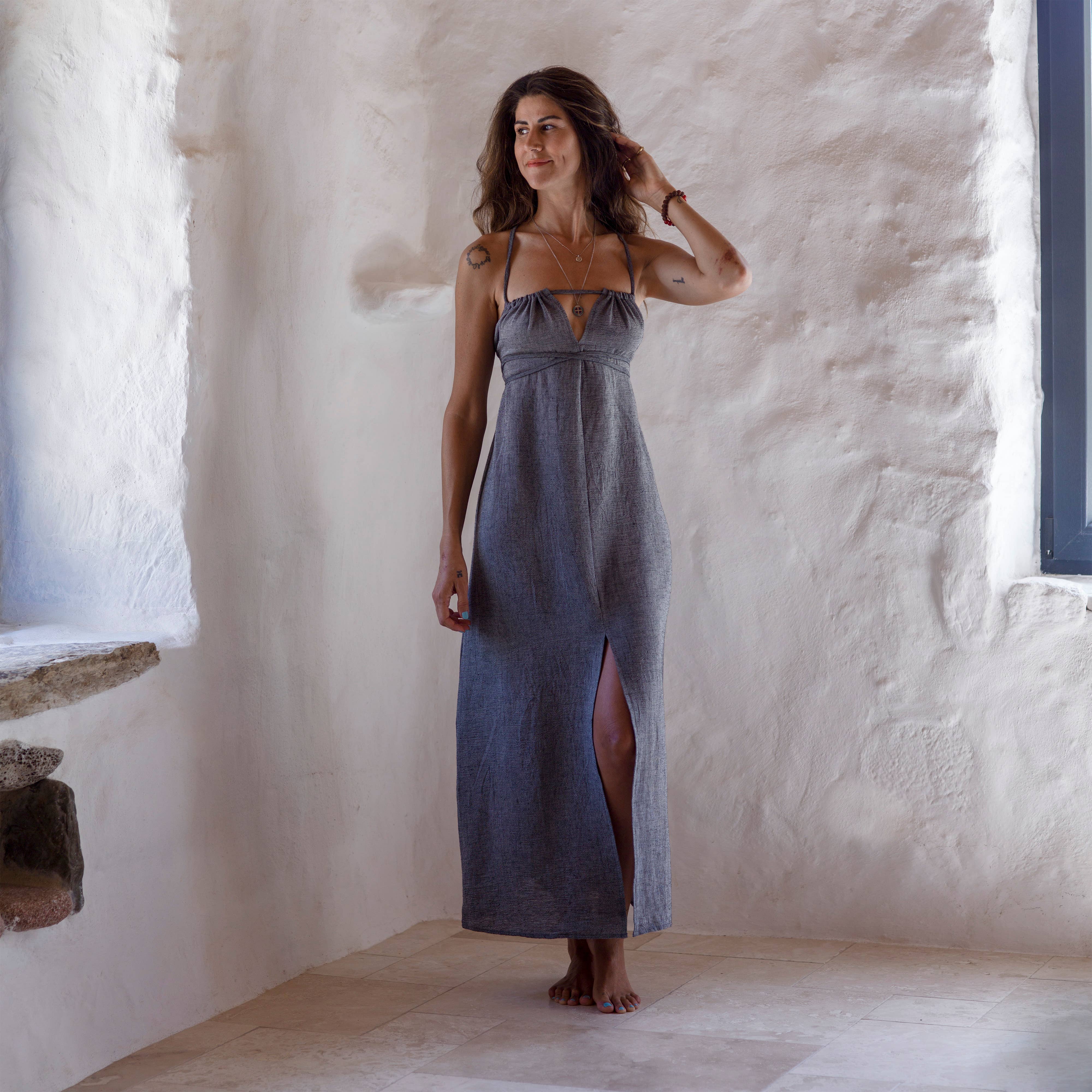 loom.ist – Großhandel Kleid – Damen – Sile Maxi-Kleid mit Schnürung38