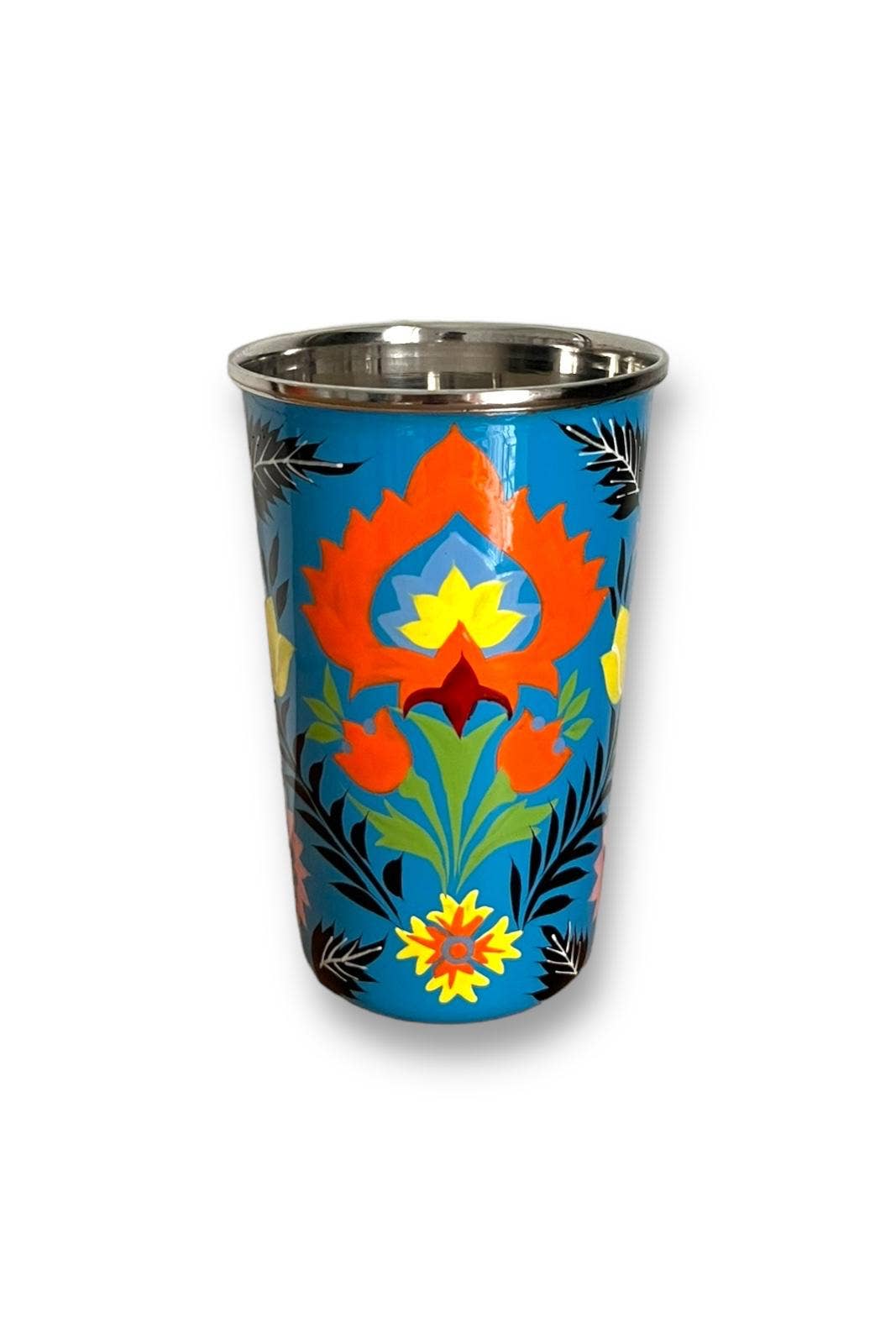 Curiosity Lab - Wholesale Drinking Glass/Cup - Hand-painted food-grade stainless steel tumbler Srinagar Grand19
