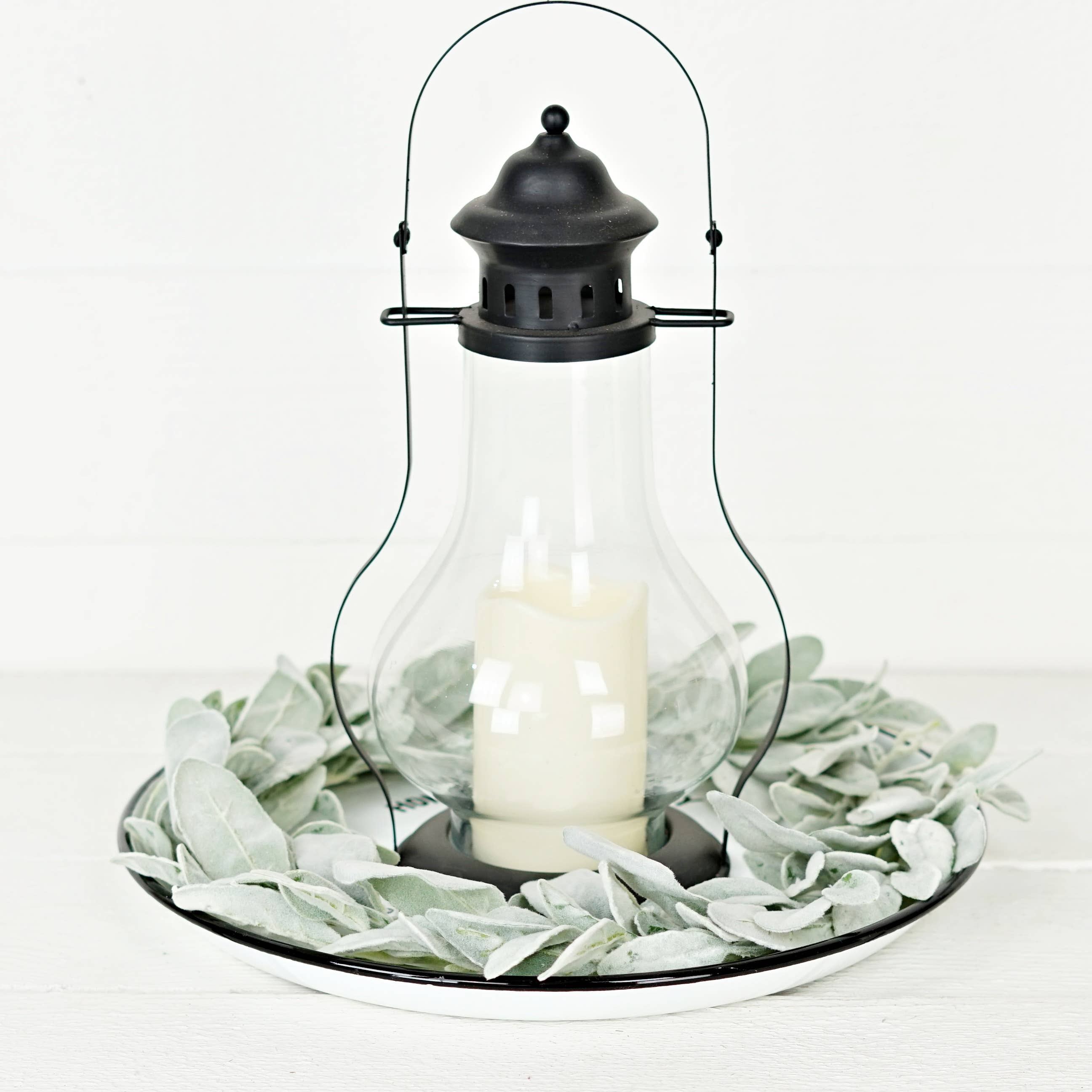 Impressive Enterprises, Inc. - Wholesale Wreath - ISB79300- 16in Flocked Lamb Ear Leaves Wreath2