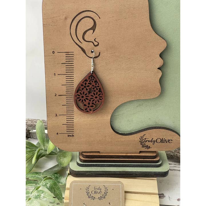 Truly Olive - Wholesale Dangle Earrings - Geometric Wood Jewelry1