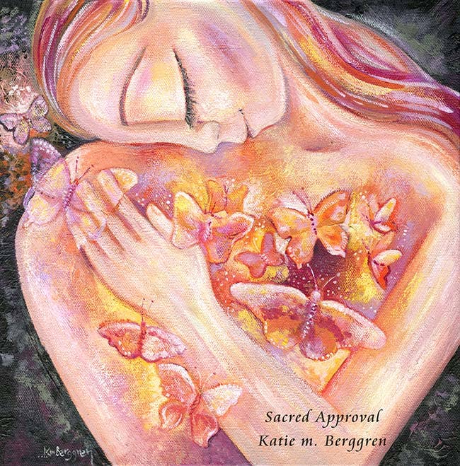 Katie m. Berggren art & design, LLC - Wholesale Art Print - Sacred Approval - Woman with Butterflies Self-Love art print1