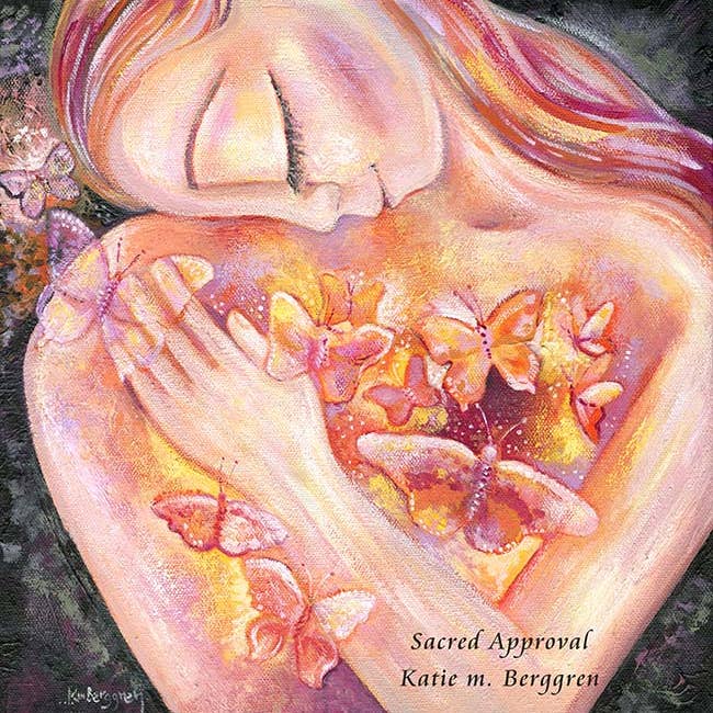 Katie m. Berggren art & design, LLC - Wholesale Art Print - Sacred Approval - Woman with Butterflies Self-Love art print1