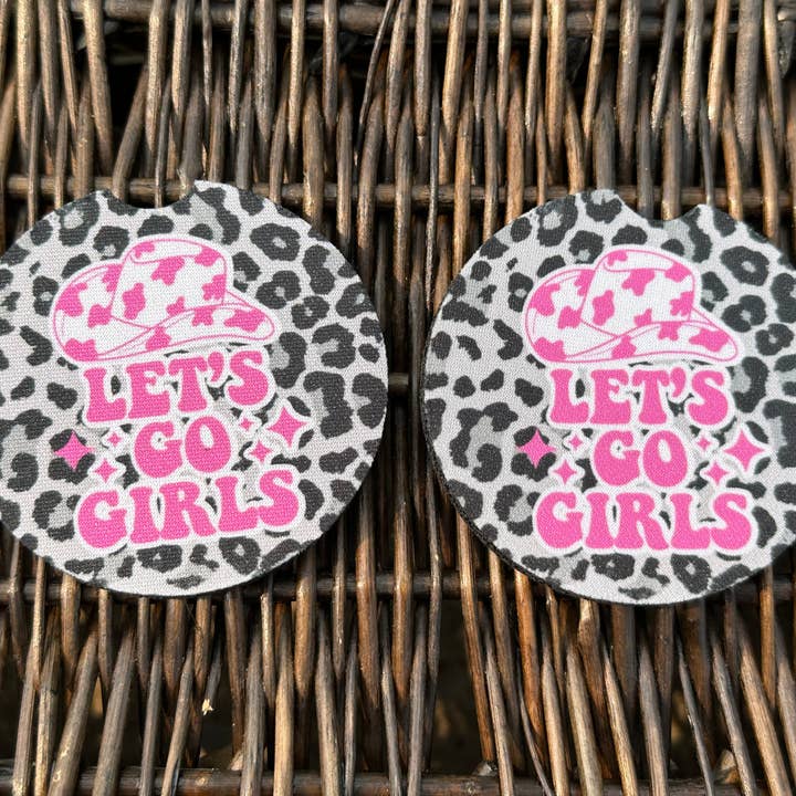 Dessous de verre de voiture Let's Go Girls pour la vente par Evie Rose
