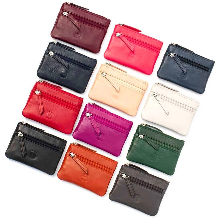 762- Key Chain Pouch - Pack of 12, Assorted Colours for wholesale by PRIMEHIDE