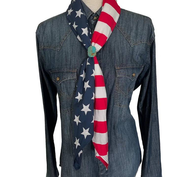 Cowtown Wild Rags - Wholesale Bandana - Unisex - Cowboy Bandana 36" (Freedom) 100% Cotton2