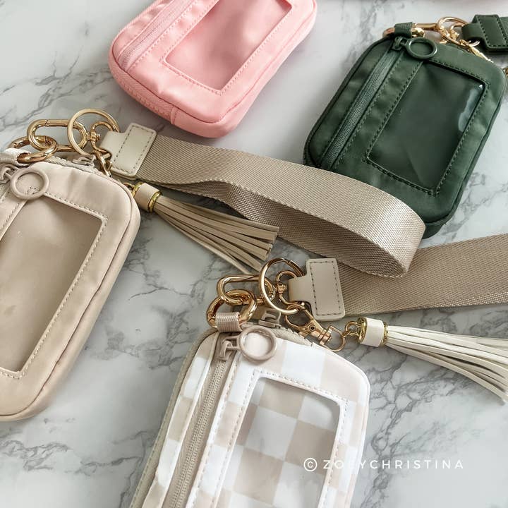 Zoey Christina - Wholesale Wallet - Unisex - Tassel Zipper Wristlet Wallet with Clear ID Slot – 4 Colors10