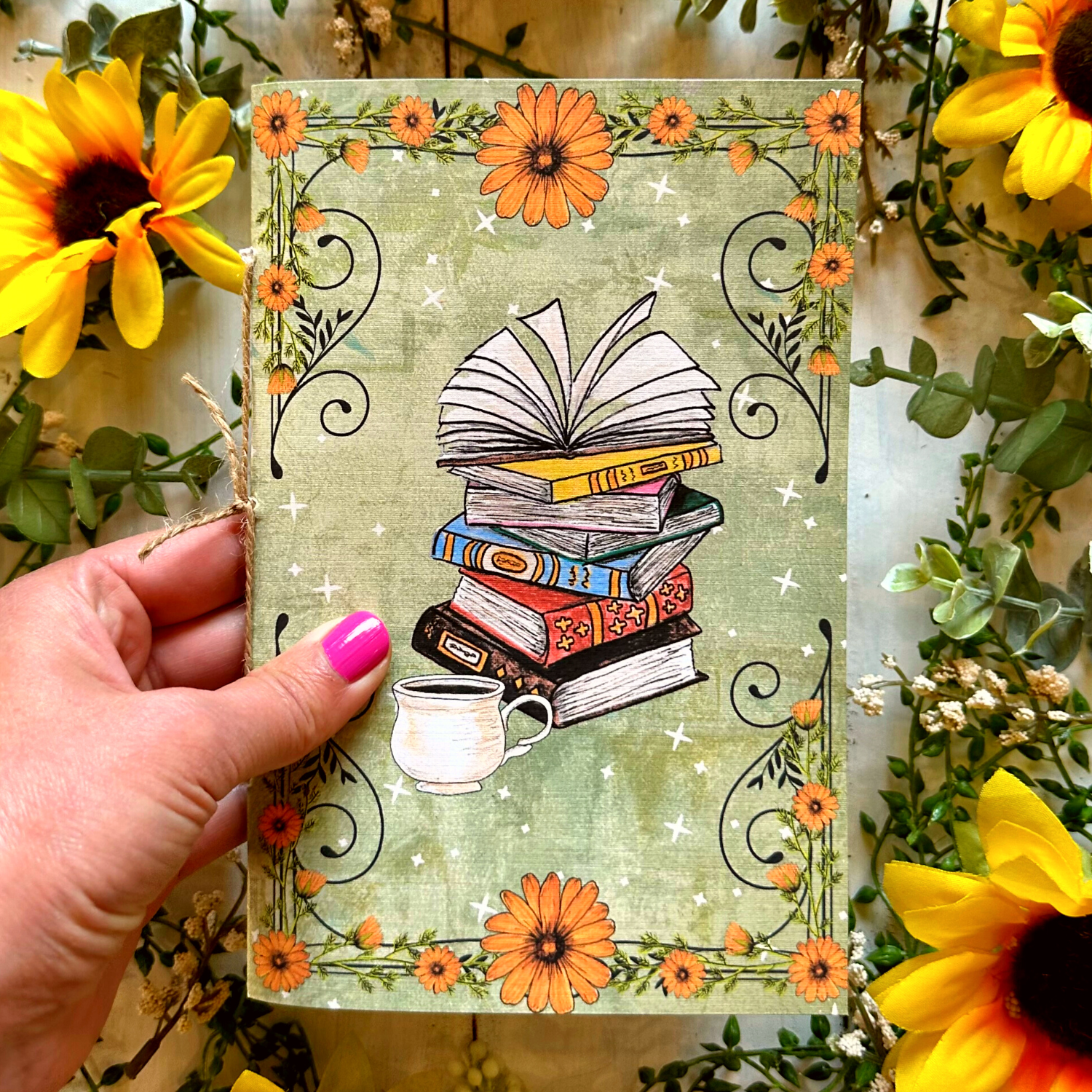 NOMAD Moon Magic - Vendita all'ingrosso Diari/agende - Diario estetico vintage fatto a mano, design Bookish Reader1