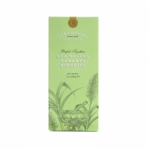 C&B Salted Caramel Biscuits in Carton for wholesale by Cartwright & Butler