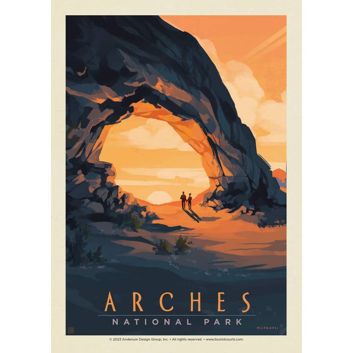 Tourist Courts - Wholesale Postcard - Arches National Park Daybreak Postcard