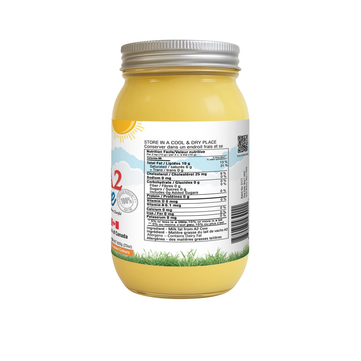 AgeScience - Wholesale Butter - AgeScience Canadian A2 Ghee – Clarified Butter, Lactose-Free2