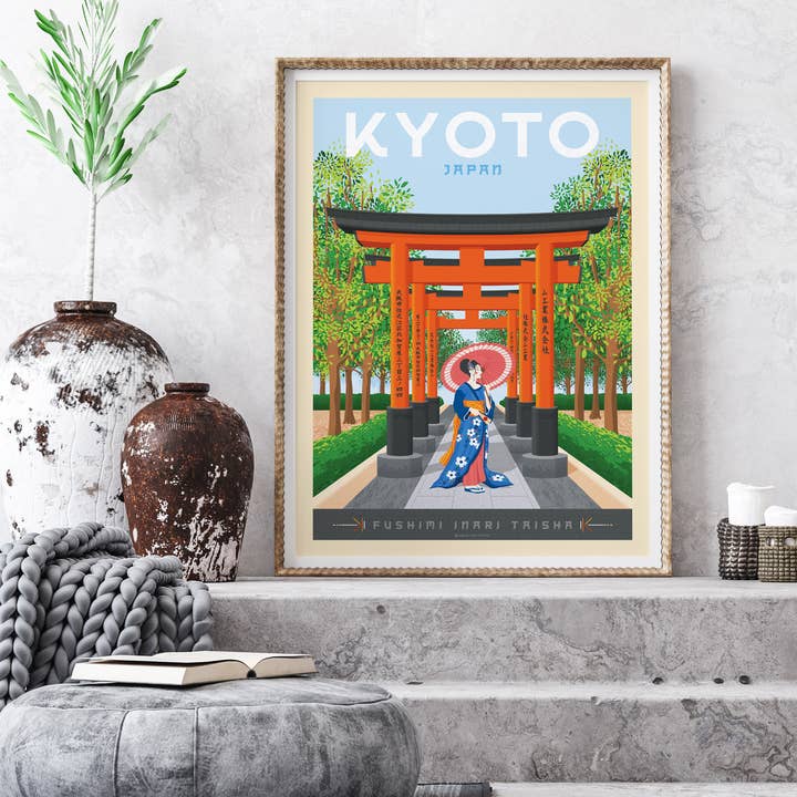 Olahoop Travel Posters - Wholesale Poster - Kyoto - Japan travel poster7