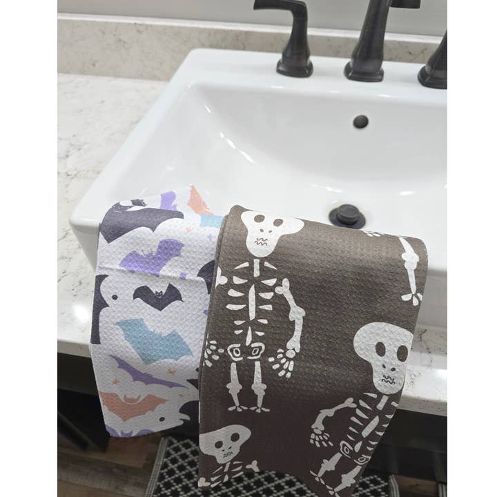 Batty Bones Towel for wholesale by Berry Sweet Towels