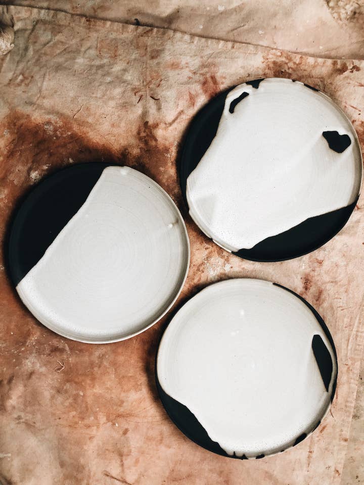 Black Clay Cloud Plate for wholesale by Beau Rush Ceramics