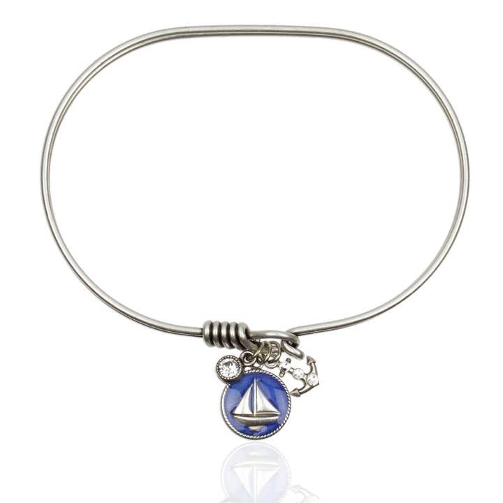 "Smooth Sailing" Crystal Jumble Bangle for wholesale by Anne Koplik Designs, Inc.