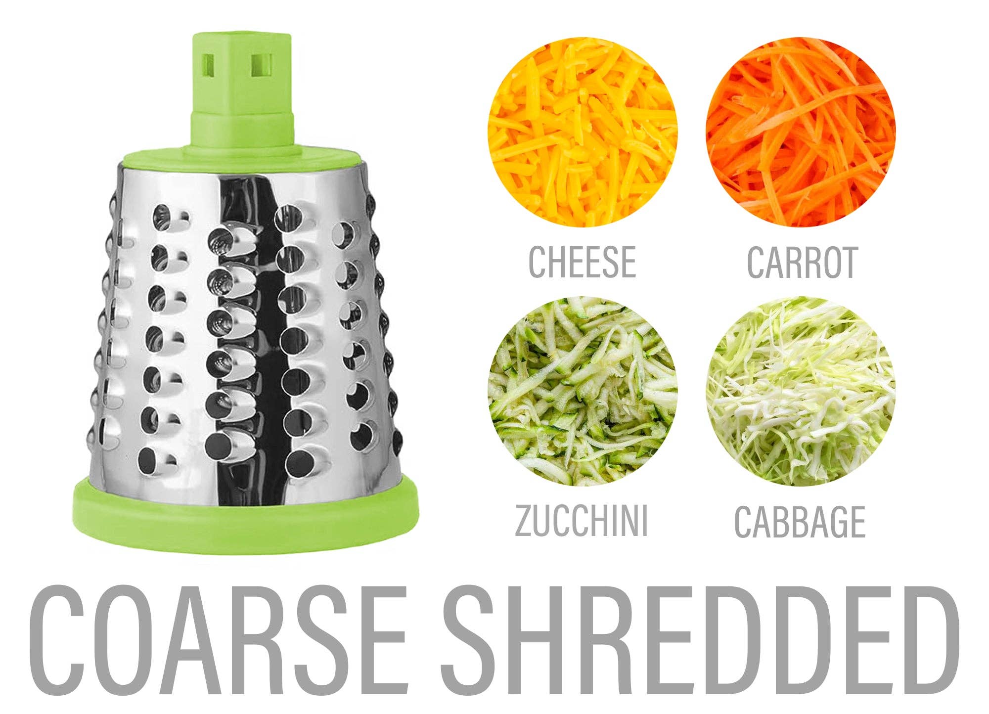 DE'VELO INC. - Vendita all'ingrosso Grattuge - Grattugia per Formaggio Rotante con Base a Ventosa e 3 Lame Intercambiabili18