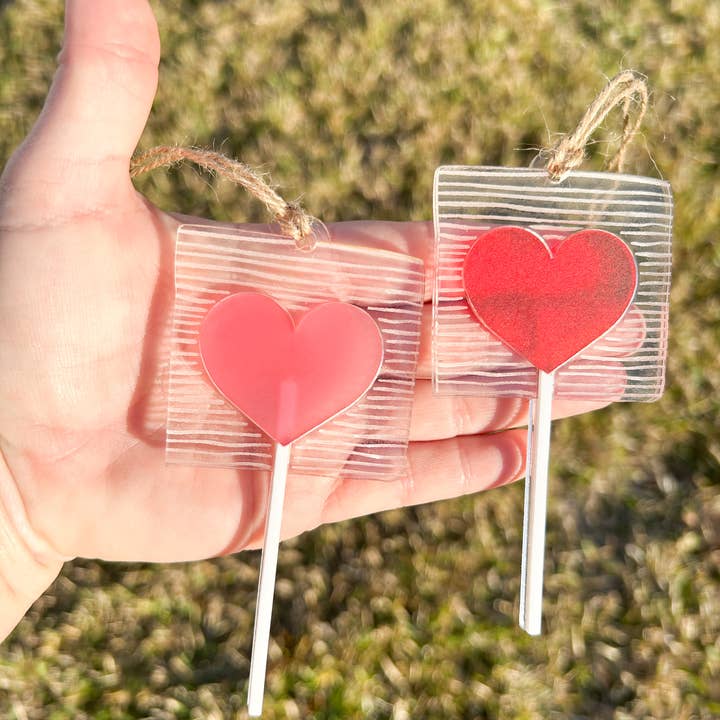 Valentine's Lollipop Acrylic Tag for wholesale by BB’s Shebang- Custom Gifts