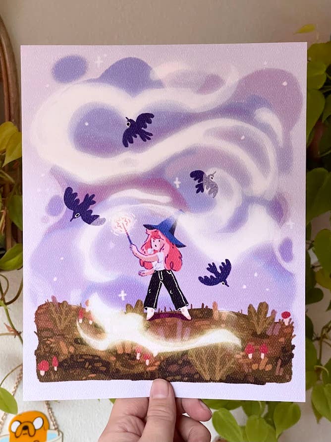 Wizarding Practice Print 8x10 for wholesale by Paper Rat Illustrations