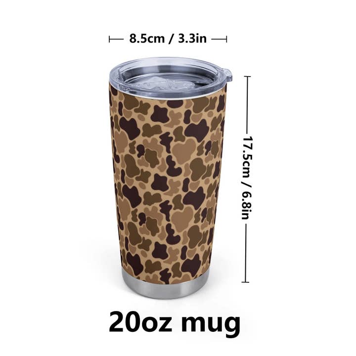 Grassy Creek Designs - Wholesale Insulated Mug/Tumbler - Feathers & Flask – Duck Camouflage Stainless Steel 20oz Tumbler6