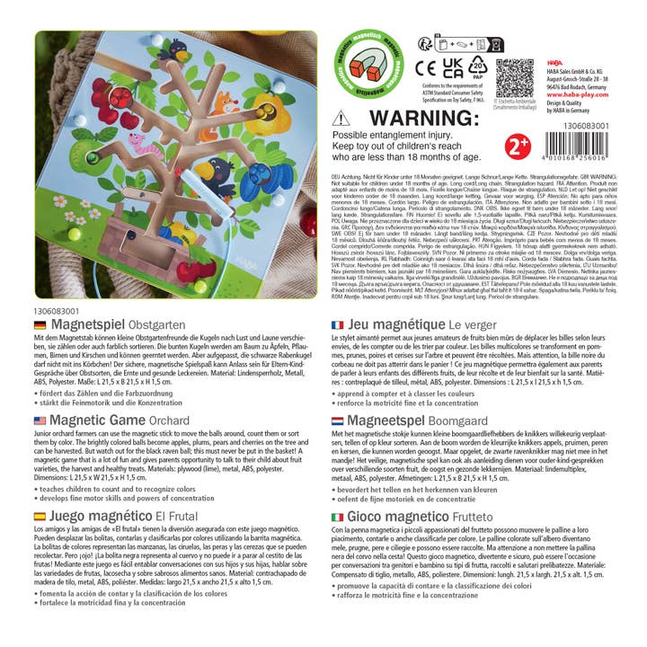 HABA USA - Wholesale Classic Toy - Kids - Orchard Maze Magnetic Sorting Game6