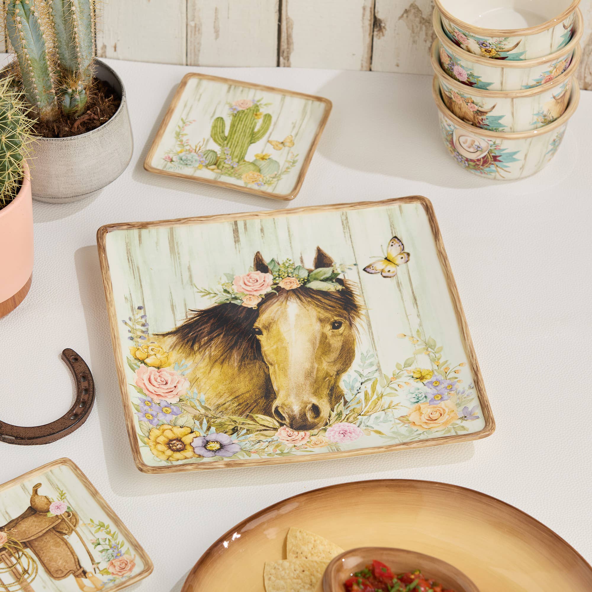 Certified International - Wholesale Platter - Rosewood Ranch Square Platter 12.5"3