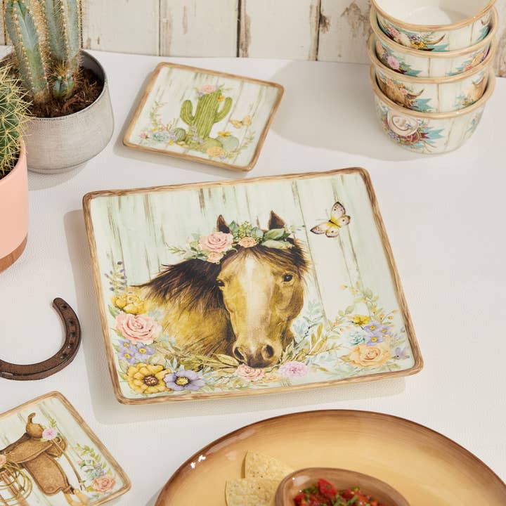 Certified International - Wholesale Platter - Rosewood Ranch Square Platter 12.5"3