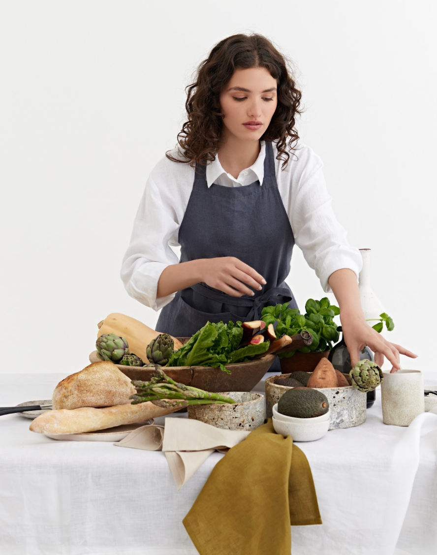 MagicLinen (We handle U.S. import procedures for you) - Wholesale Schort - Linnen slabbetje met zakken in verschillende kleuren one size11