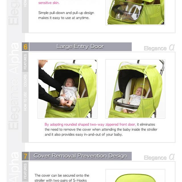 Manito – wholesale Pram cover/accessory – Elegance Alpha Stroller Weather Shield - Small (Navy)4