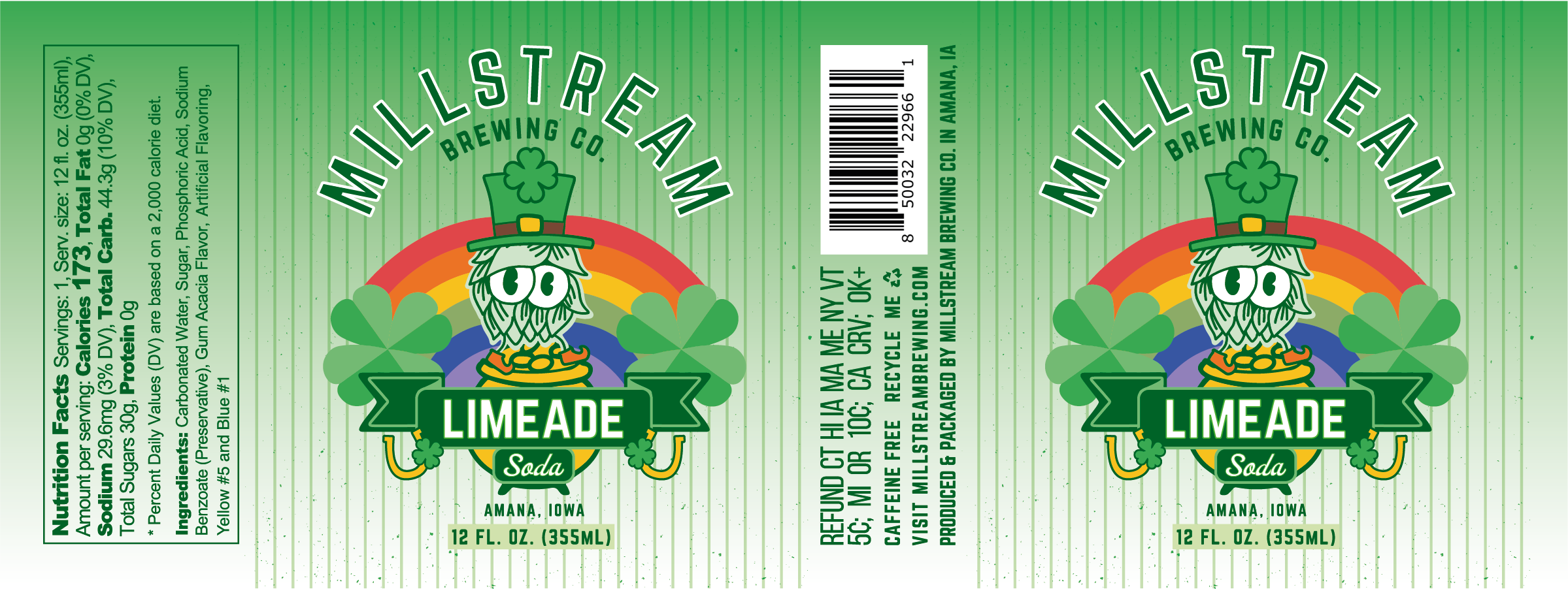 Millstream – wholesale Soda/kolsyrad dryck – Limeade Soda1