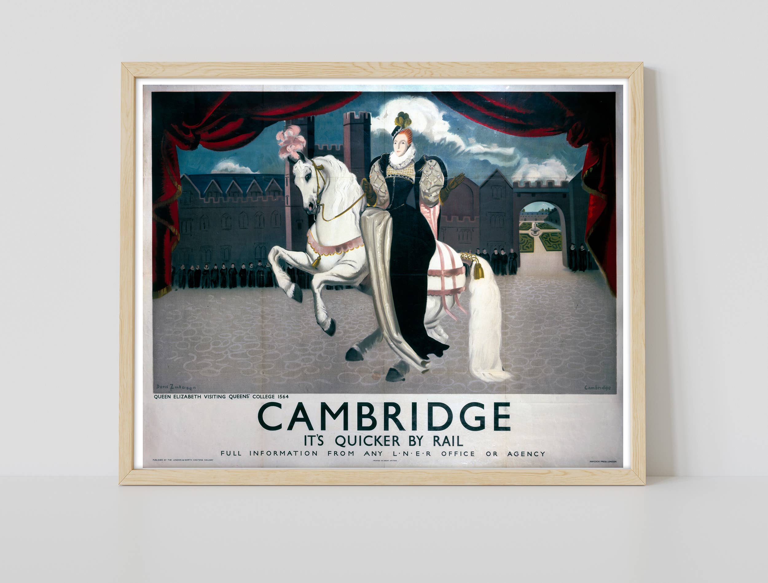 Star Editions – wholesale Konsttryck – Drottning Elizabeth på häst besöker Cambridge - Konsttryck1