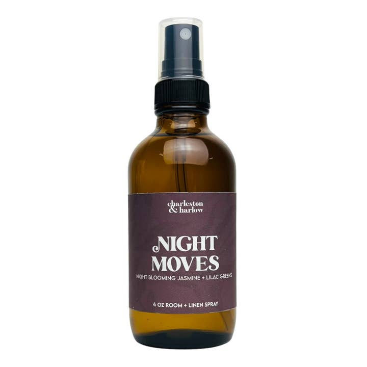 SPRING Night Moves - Night Jasmine Lilac Greens - Room Spray for wholesale by Charleston & Harlow Candle Co.