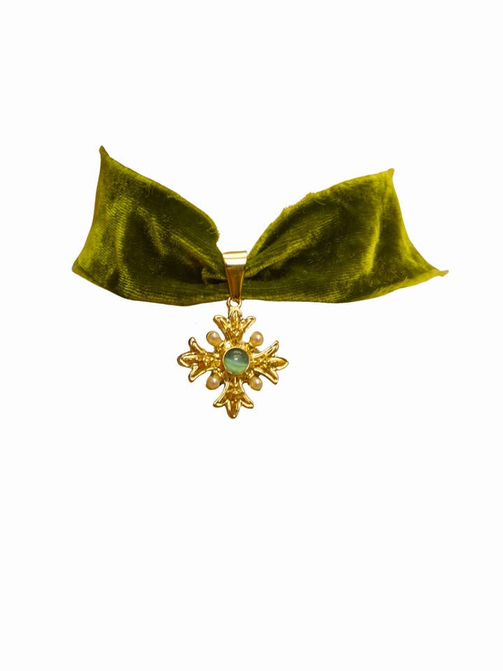 Choker Silk Velvet - Aliénor for wholesale by Fascinato