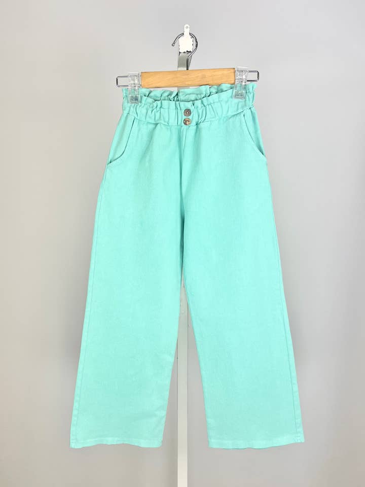 MINI MIGNON PARIS - Venta al por mayor Pantalones - Niños - Pantalones de algodón sueltos para niña con cintura alta elástica