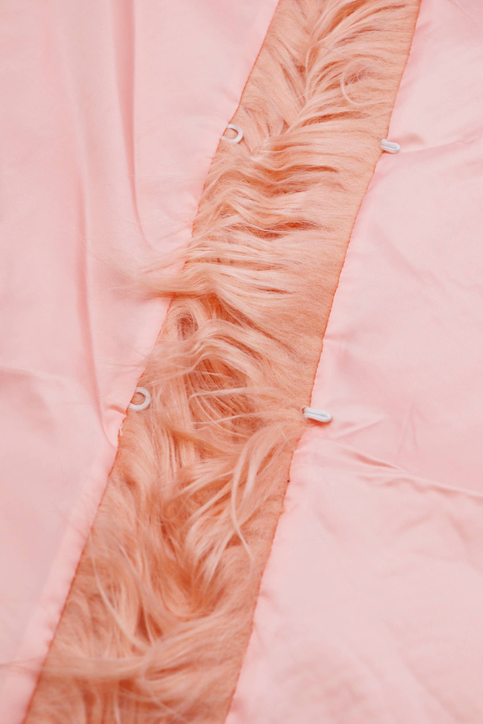 PEACH Solid Colored Long Shaggy Faux Fur Vest With Hook for wholesale on Faire3