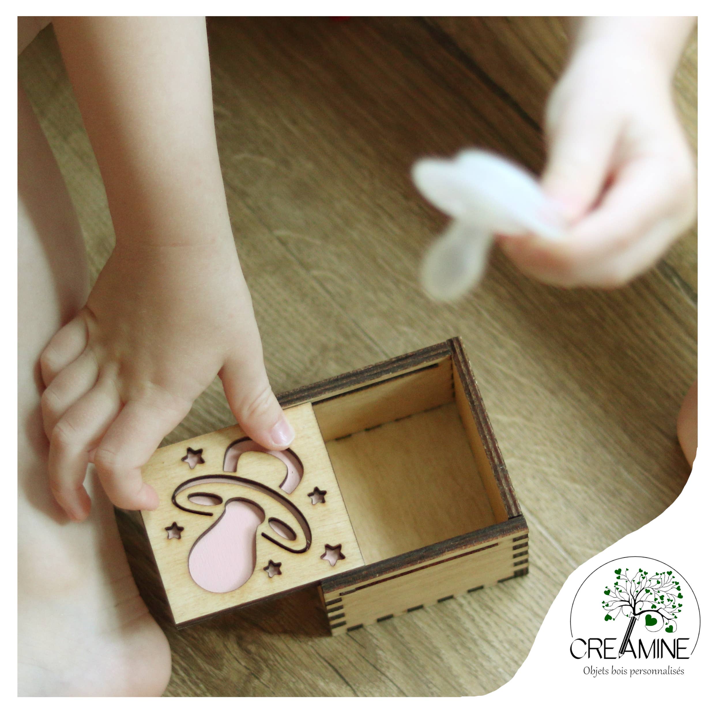 CREAMINE - Venta al por mayor Clip para chupete - Bebé - Caja para chupete0