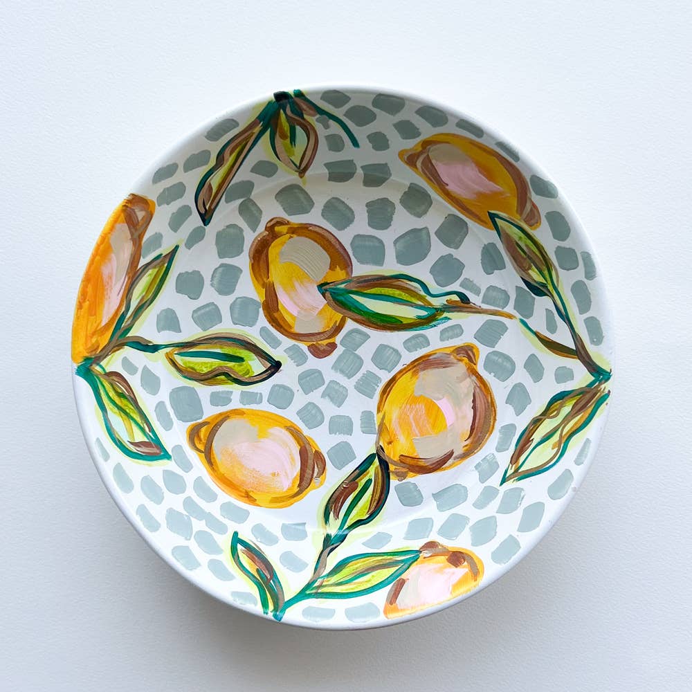 Jessica Reynolds Art - Wholesale Decorative Plate/Dish/Bowl - A Bowl Full of Lemons Decorative Platter 1