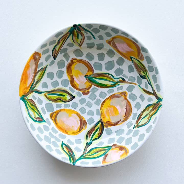 Jessica Reynolds Art - Wholesale Decorative Plate/Dish/Bowl - A Bowl Full of Lemons Decorative Platter 1
