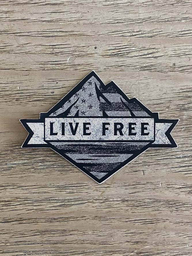 Live Free Sticker for wholesale by Hope Outfitters