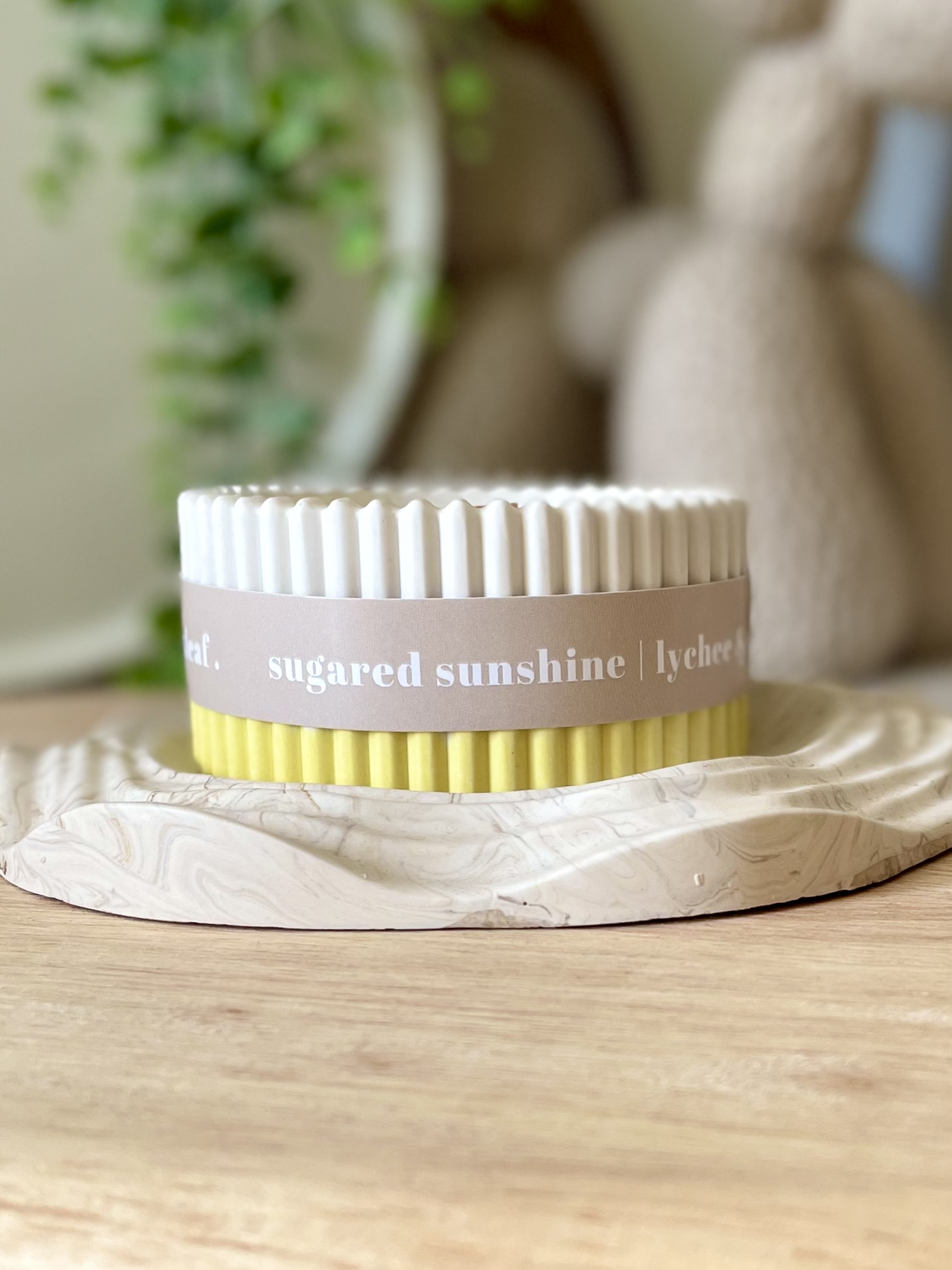 The Wax Leaf Candle Co - Wholesale Jar/Filled Candle - Lychee Stoneware Soy Wax Candle / Summer Inspired1