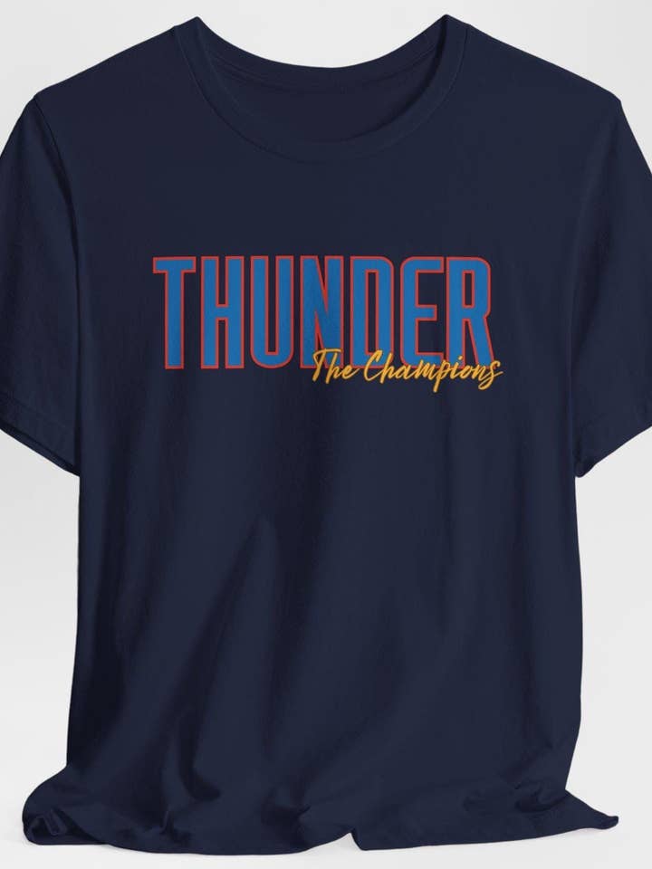 T-shirt de champions OKC Thunder, T-shirt pour fans de basketball pour la vente par SONDO DESIGN LTD